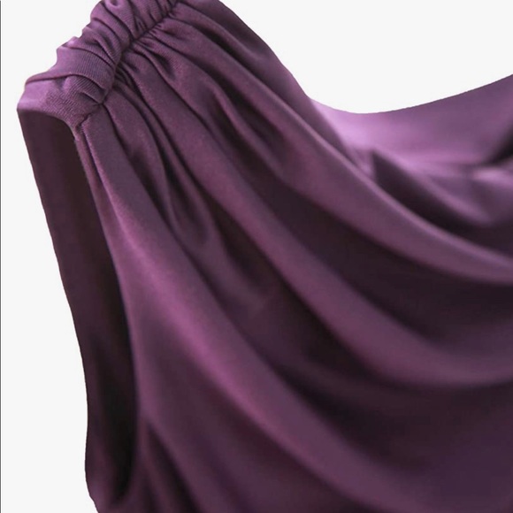 NWT AMELIE BOUTIK ONE SHOULDER RUCHED COCKTAIL DRESS - Picture 6 of 10